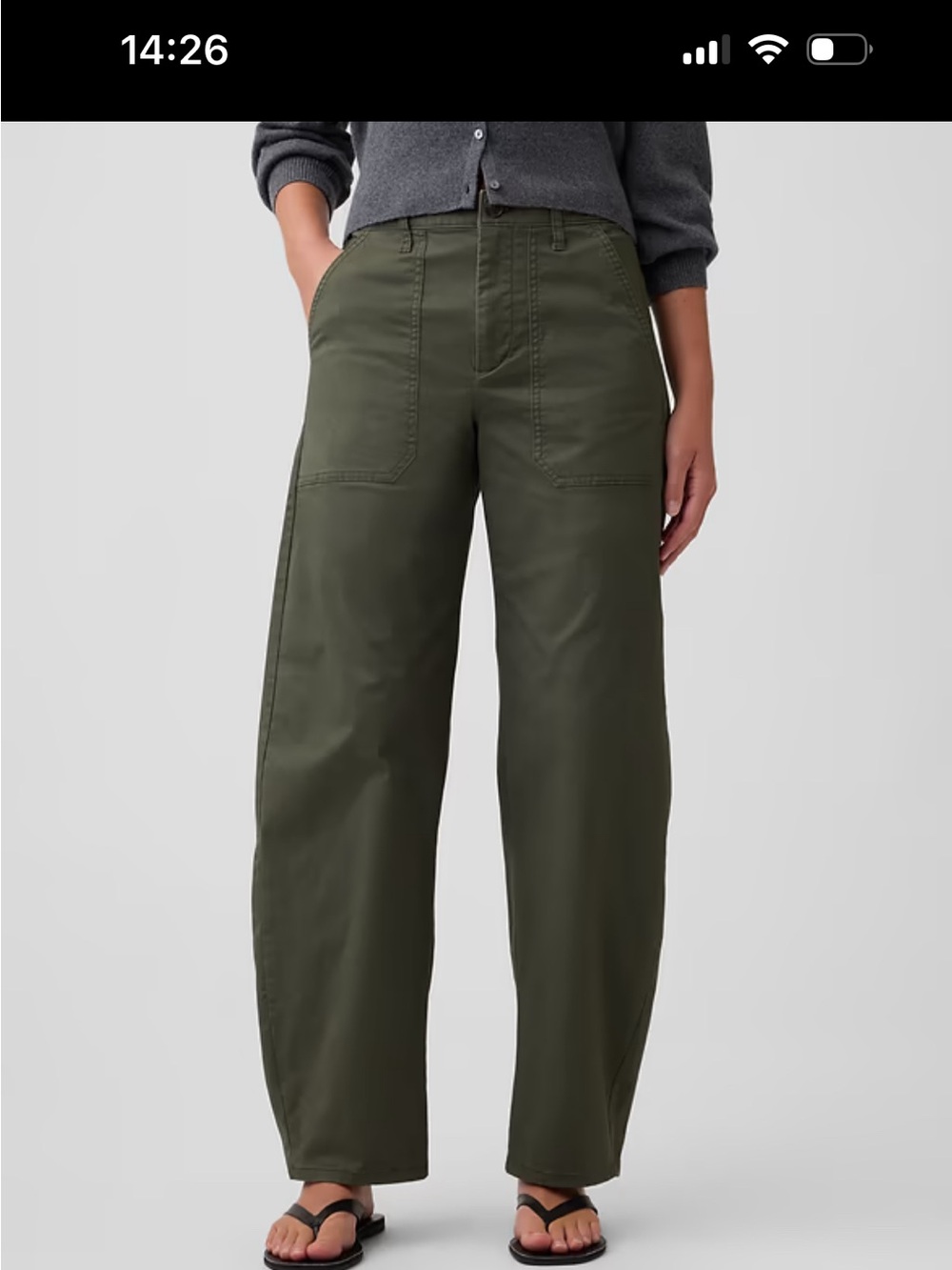 GAP Olive Green Wide-Leg Women's Jeans